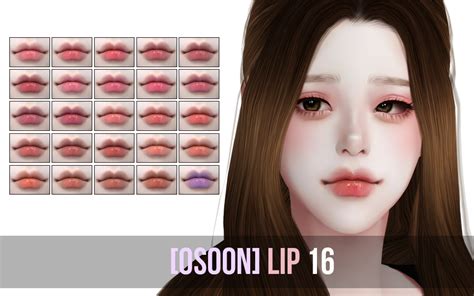 5so0n Osoon Os Lip16 25 Swatches Custom Sims 4 And K Pop Sims