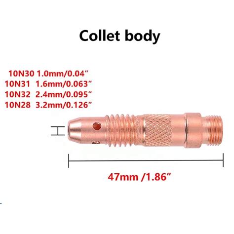 Collet Bodies for WP17 WP26 and WP18W Tig Welding Torches Schweißen