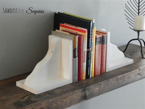 Diy Wood Bookends Sawdust To Sequins