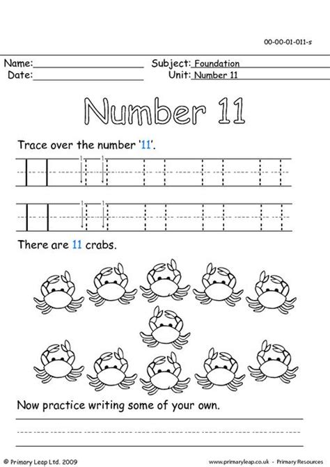 14 Printing Numbers 11 20 Worksheets