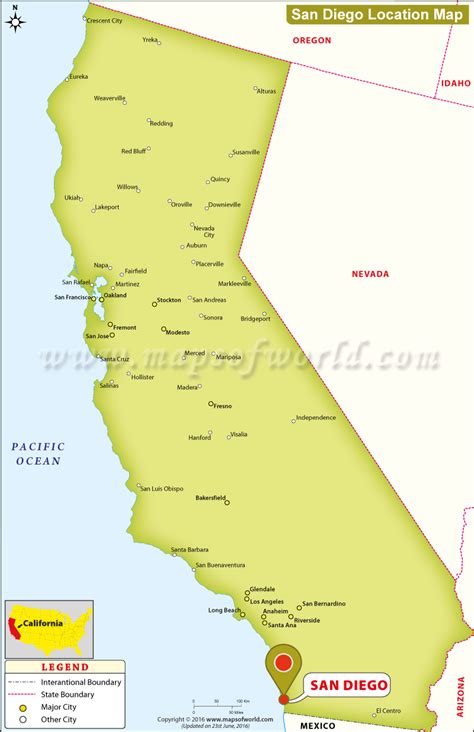 Where Is San Diego California Location Map Of San Diego Usa