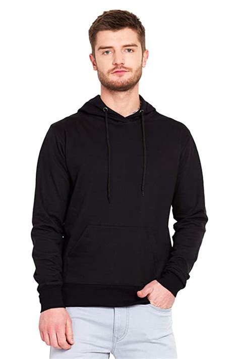 buy fashion and youth men s cotton plain black hoodie sweatshirt men s hoodies and jacket mens