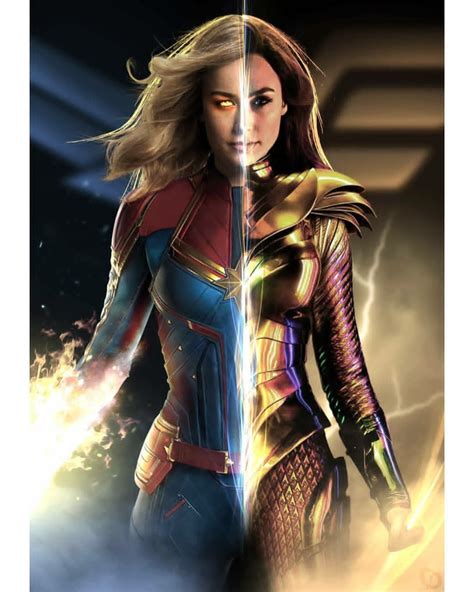 Wonder Woman Vs Captain Marvel Marvel Comics Women Captain Marvel Wonder Woman