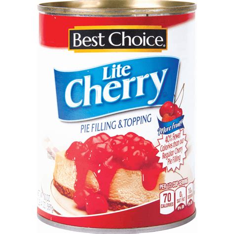 best choice lite cherry pie filling pie crusts and filling dave s supermarket