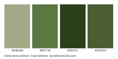 Indian Army Uniform Color Scheme Green