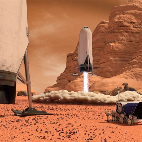 Spacex Downscaled Its Spaceship Landing On Mars Human Mars