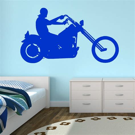 Chopper Motorcycle Harley Motorbike Vinyl Wall Art Room Sticker Decal