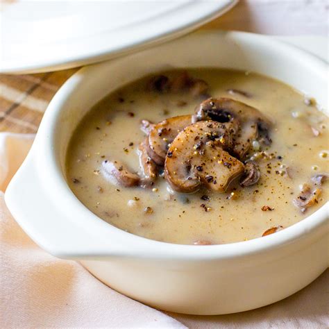 Just mix one can each of cream of mushroom soup, cream of chicken soup and cream of celery soup in a bowl with 2 tablespoons garlic, a quarter cup whipping cream, 8 ounces sour. Creamy Beef, Mushroom and Wild Rice Soup | Czech in the ...