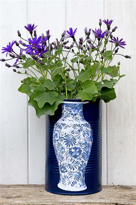 See flower pot logo stock video clips. Fun and Unique Oriental Vase DIY flower pots - Pillar Box Blue