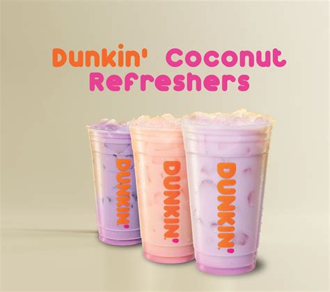 Kickstart The Day With Dunkin Coconut Refreshers Dunkin Summerdrink