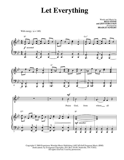 Regi Stone And Jeff Ferguson Let Everything Arr Bradley Knight Sheet Music Notes Download