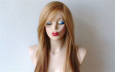 Ombre Wig Lace Front Wig Golden Blonde Auburn Wig Long