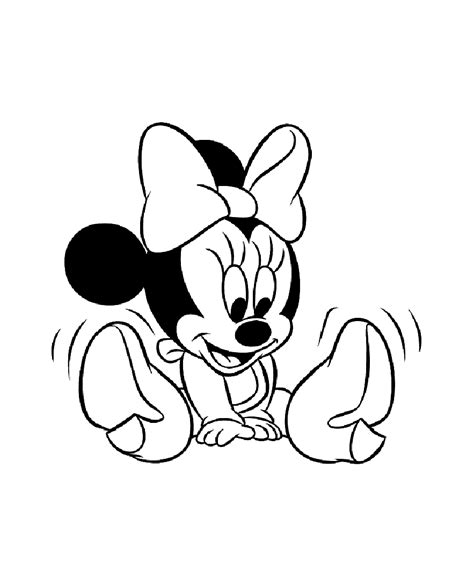 Baby Minnie Mouse Has Fun Minnie Mouse Kids Coloring Pages