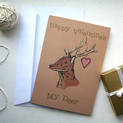 Woodland Deer Valentines Card By Goodnight Boutique