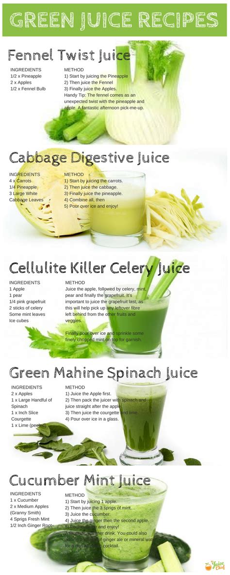 Super Healthy Green Juice Recipes For You To Try Infographic