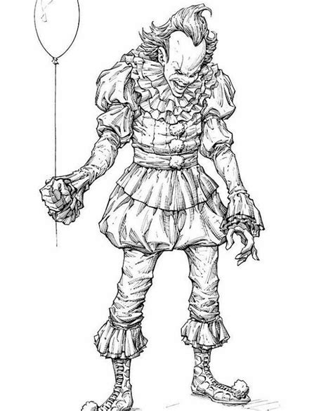 More images for scary pennywise coloring pages » Pin by Pepelepewhtf on Pennywise | Horror drawing, Scary ...