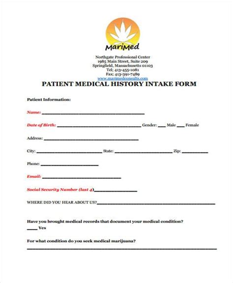 Free 36 Medical Forms In Pdf Ms Word Excel