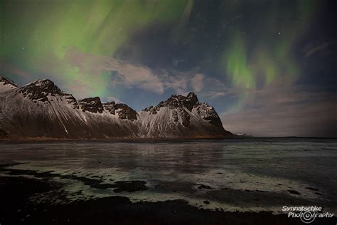 Stokksnes Aurora Northern Lights Iceland Europe Synnatschke