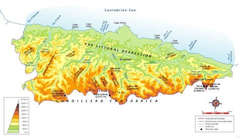 Asturias Mapa Vectorial Fisico ByME Bc Maps Mapa Vectorial Eps