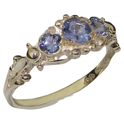 Customizable 925 Sterling Silver Natural Tanzanite And Pearl Womens