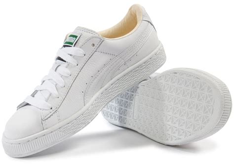 Basket blanche homme puma ascend lite. Puma Basket Classic cuir blanche - Chaussures pour Lycéens ...