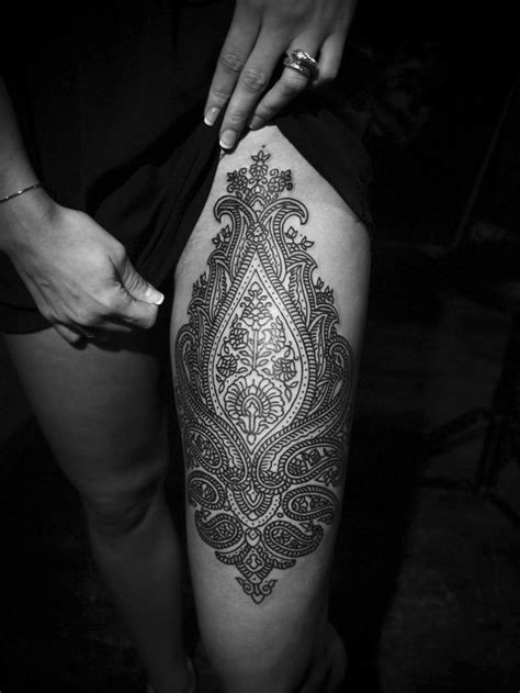 Indian Tattoo Pattern By Guy Le Tatooer Pic Pins Paisley Tattoos