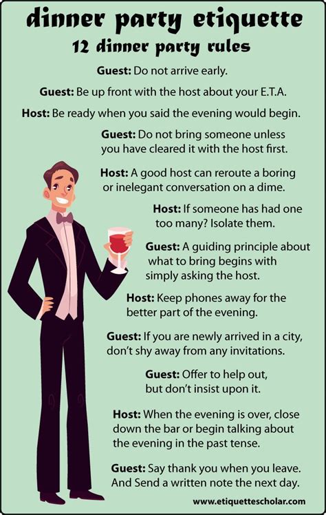 Dinner Party Etiquette Rules Great Dinner Party Etiquette Advice For Hosts And Guests