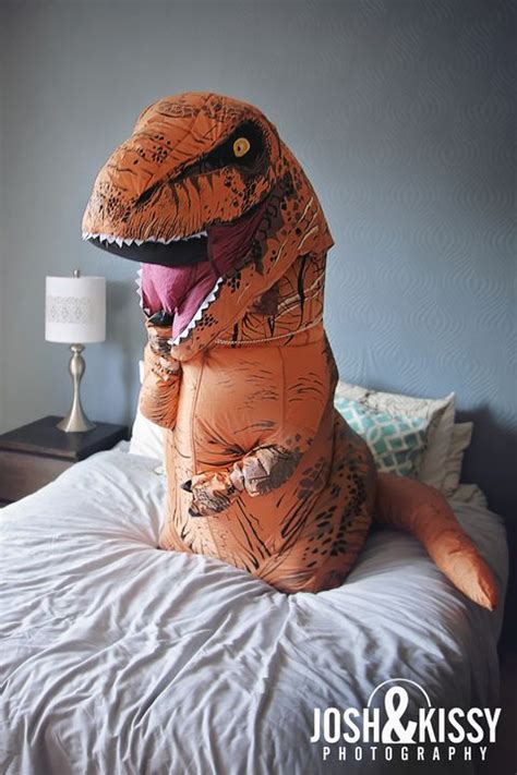 Woman Takes Boudoir Photos In Dinosaur Costume