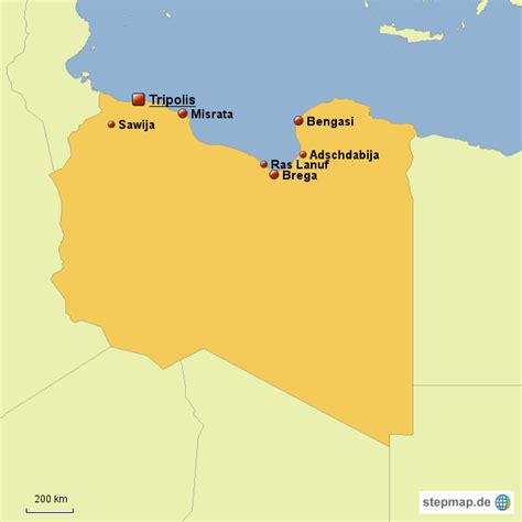 Stepmap Städte In Libyen Landkarte Für Libyen