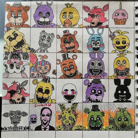 Im Currently Doing A Fnaf Drawing Challenge Where Im Drawing 1 Fnaf