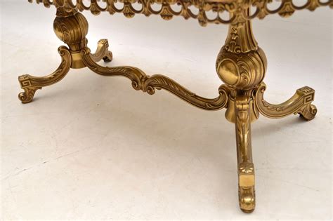 Stools, 22w x 18d x 18t. Antique French Brass & Onyx Coffee Table - Marylebone Antiques