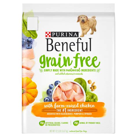Purina Beneful Natural Grain Free Dry Dog Food Chicken Recipe 125