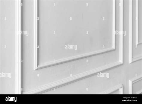 White Wall With Decorative Elements Abstract Classic Interior Fragment