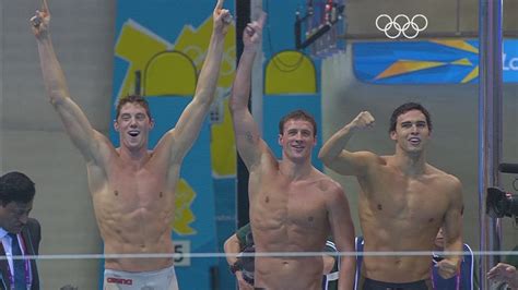 Usa Win Mens 4 X 200m Freestyle Relay Gold London 2012 Olympics