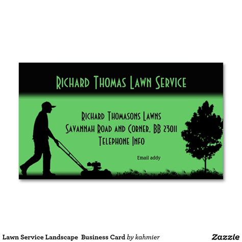 Lawn Service Landscape Business Card Lawn Service