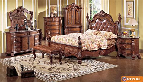 The roundhill furniture broval bedroom set includes pieces perfect for creating an inviting luxurious master bedroom and achieving deep, calming sleep. Rich Cherry Finish Leather Upholstered Elegant Bed w/Options