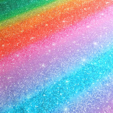 Rainbow Glitter Effect Multicoloured Digital Print On Woven Etsy