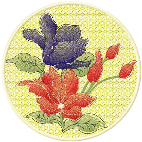 Flower free embroidery design 48