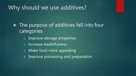 Food Additives And Preservatives