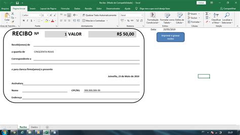 Recibo Em Excel Vba Baixe Está Planilha Gratuita