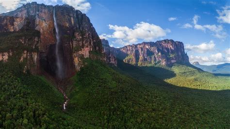 A Beautiful Aerial View Of The Angel Falls In Venezuela Mavic Pro