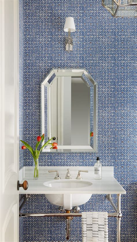 Chic Powder Rooms In Blue Hues Chairish Blog