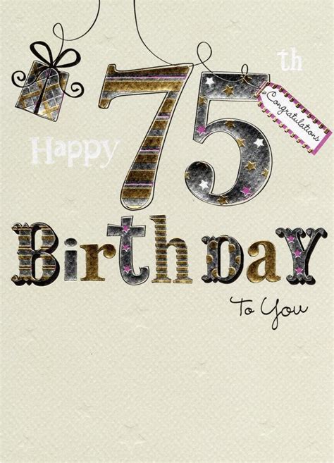 Happy 75th Birthday Cards Birthdaybuzz