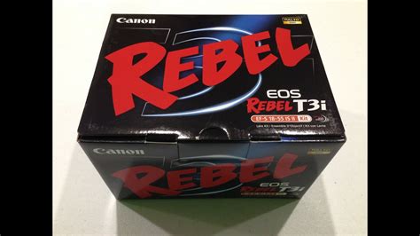 Canon Eos Rebel T3i Unboxing Youtube