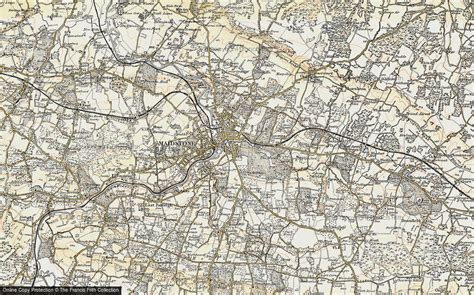 Enhanced Reprint Maidstone And Environs An Old Map Dated 1834