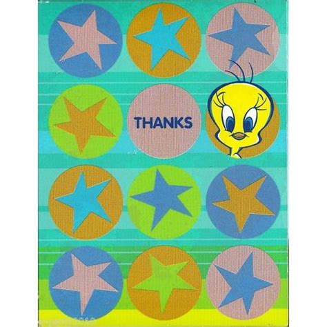 Looney Tunes Tweety Superstar Thank You Notes W Env 8ct Walmart