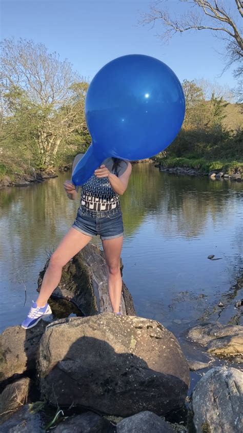 Big Blue Balloon BLOW TO POP Lilith Loves Loons 4 Minutes 4 Seconds