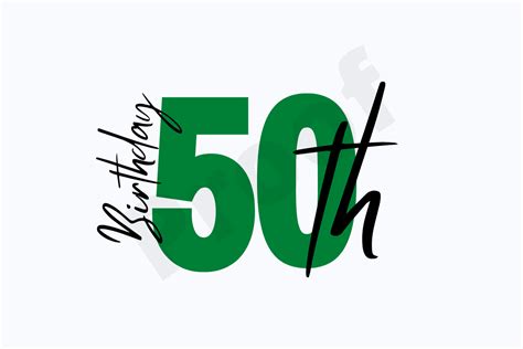 50th Birthday Logo 50th Party Logo Graphic By Digitalpagegb · Creative