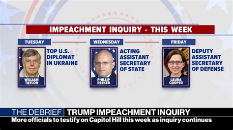 more officials set to testify in trump impeachment inquiry good morning america