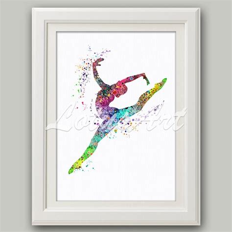 Rhythmic Gymnastics Hoop Watercolor Print Sports Art Poster Etsy
